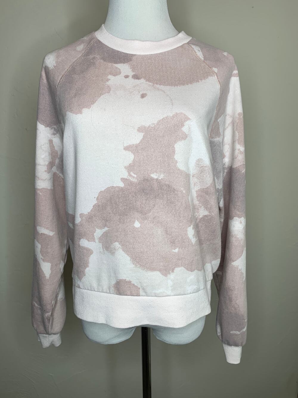 Alternative Pink Blush Tie Dyed Crew Neck Sweatshirt Sz Medium